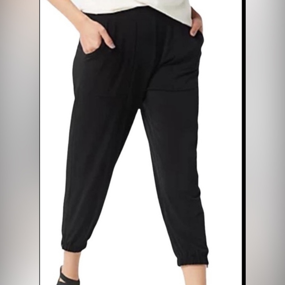 Lisa Rinna Collection Cropped Pull-On Joggers Size S